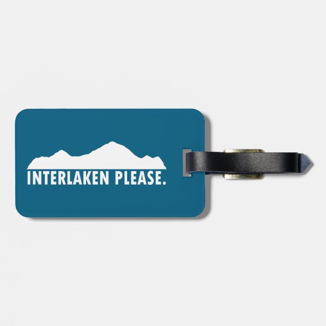 Interlaken Schweiz Bitte Gepäckanhänger (Rückseite horizontal)