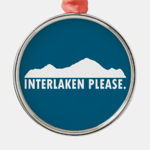Interlaken Schweiz Bitte Ornament Aus Metall