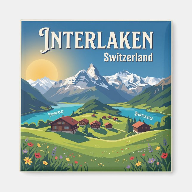 Interlaken Schweiz Magnet (Vorne)