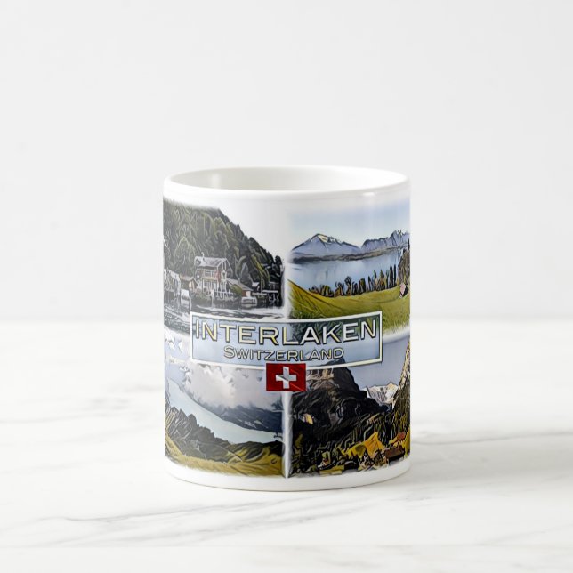 Interlaken - Schweiz - Mosaik - Kaffeetasse (Mittel)