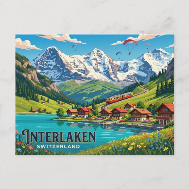 Interlaken Schweiz Postkarte (Vorderseite)