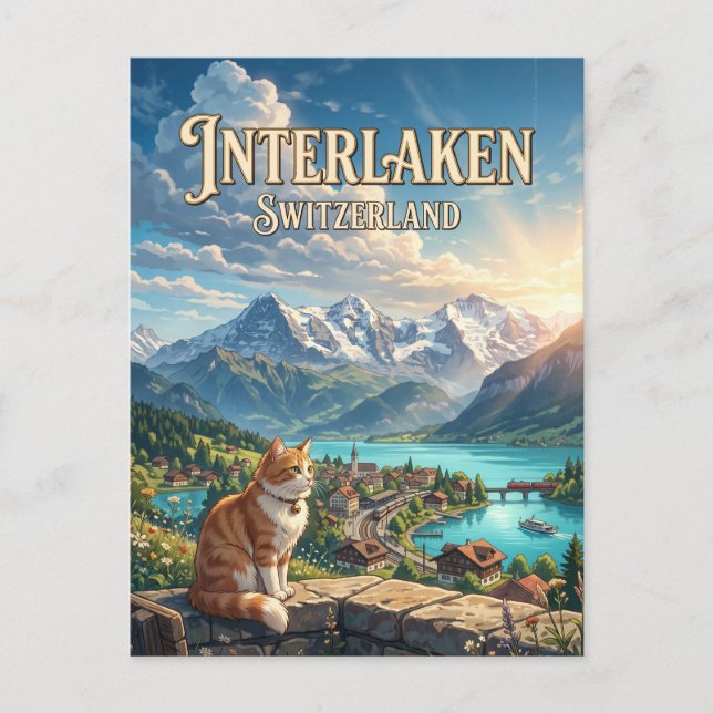 Interlaken Schweiz Postkarte (Vorderseite)