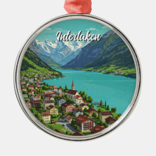 Interlaken Schweiz Reise Ornament Aus Metall
