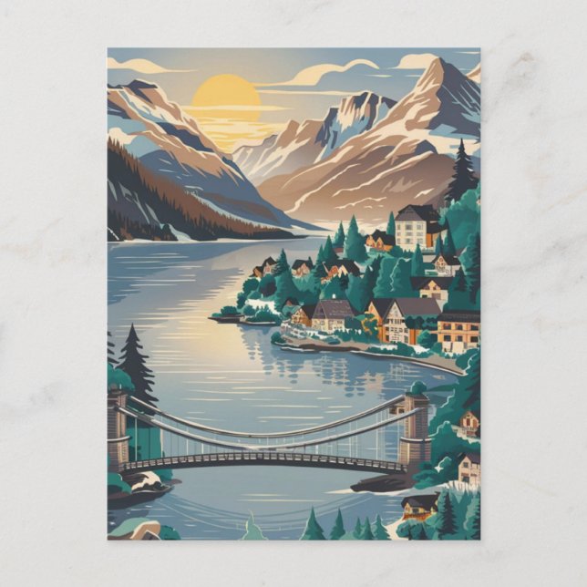 Interlaken Schweiz Reisen Postkarte (Vorderseite)