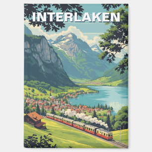Interlaken Schweiz Reisen Vintag Magnet