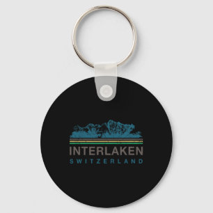 Interlaken Schweiz Schweizer Bergsteigen Retro Schlüsselanhänger