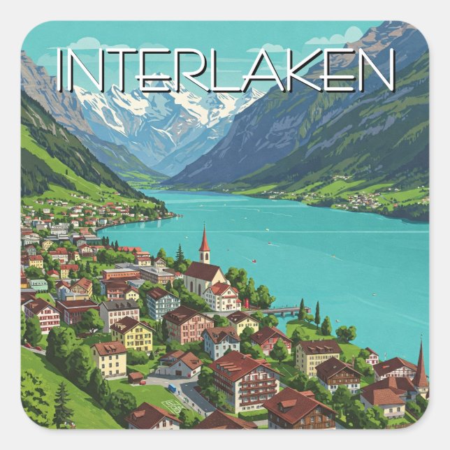 Interlaken Schweiz Sticker (Vorderseite)