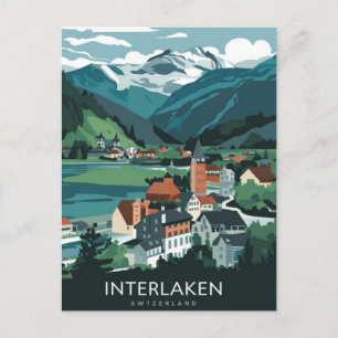 Interlaken Schweiz Stylist Postkarte