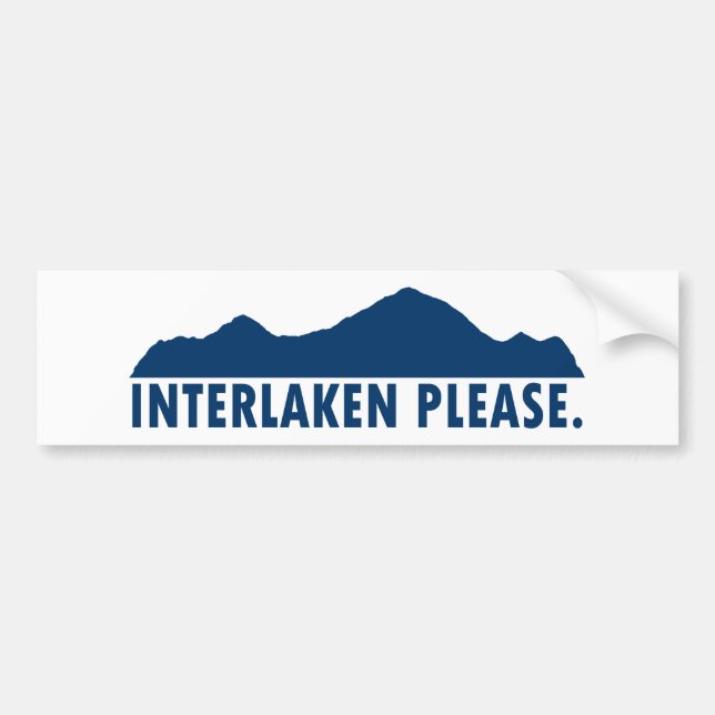 Interlaken Switzerland Please Autoaufkleber (Vorne)