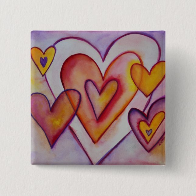 Interlocking-Liebe unterstützt das benutzerdefinie Button (Vorderseite)