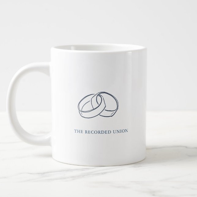Interlocking Rings- Minimalist Union Mug Gift Jumbo-Tasse (Links)