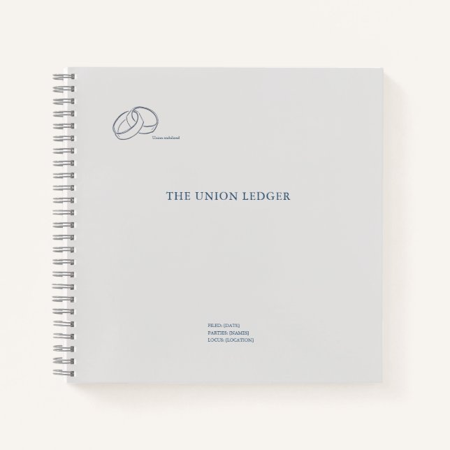 Interlocking Rings- Minimalist Union Notizbuch (Vorderseite)