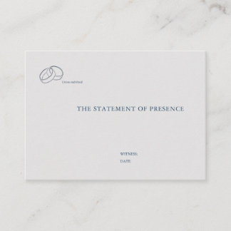 Interlocking Rings- Minimalist Wedding Enclosure Begleitkarte