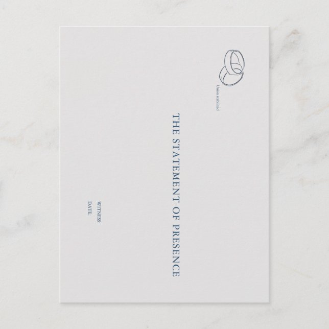 Interlocking Rings- Minimalist Witness Card Postkarte (Vorderseite)