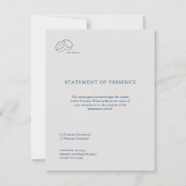 Interlocking Rings- Union Response Card RSVP Karte