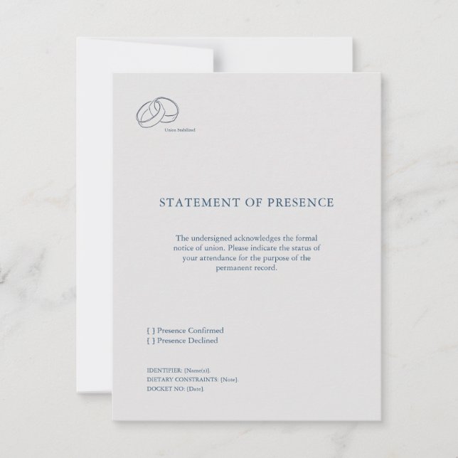 Interlocking Rings- Union Response Card RSVP Karte (Vorderseite)