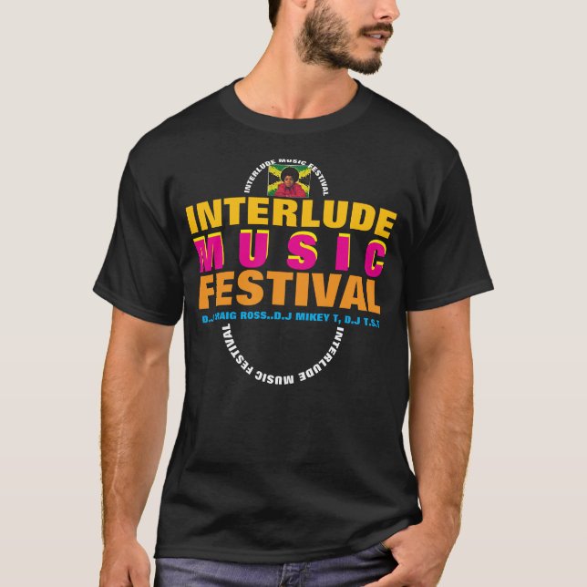 INTERLUDE MUSIC FESTIVA;L Basic Dunkel T - Shirt (Vorderseite)