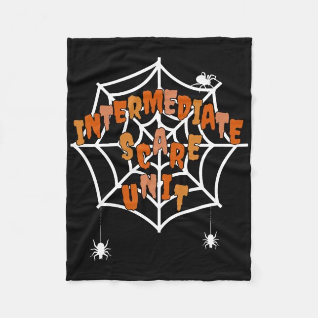 Intermediate Care Unit Nurse Spooky Halloween Fleecedecke (Vorderseite)