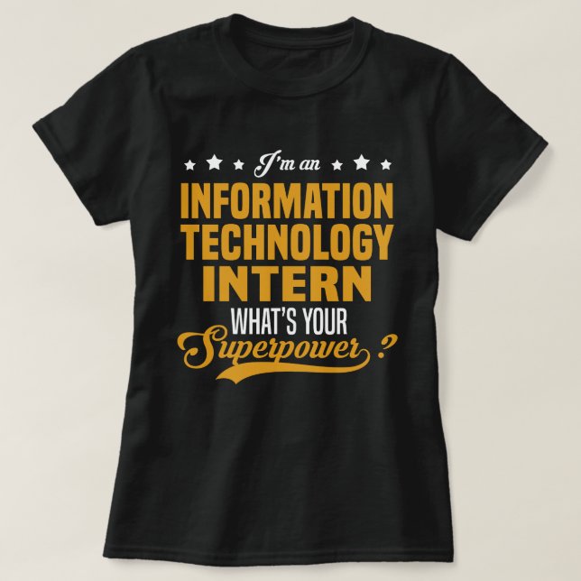 Intern für Informationstechnologie T-Shirt (Design vorne)