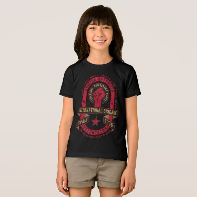 Internationa Brigade British Battalion Tri-Blend Shirt (Vorderseite Voll)