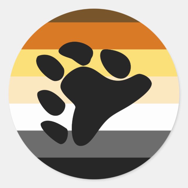 International Bear Brotherhood Pride Flag  Runder Aufkleber (Vorderseite)
