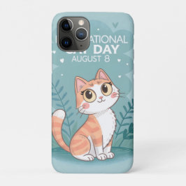 International Cat Day Cute Whimsical Cat Art Case-Mate iPhone Hülle