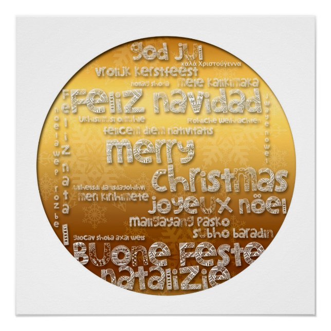 International Christmas Gruß Perfektes Poster (Vorderseite)