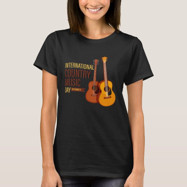 International country music day  Guitar T-Shirt (Vorderseite)