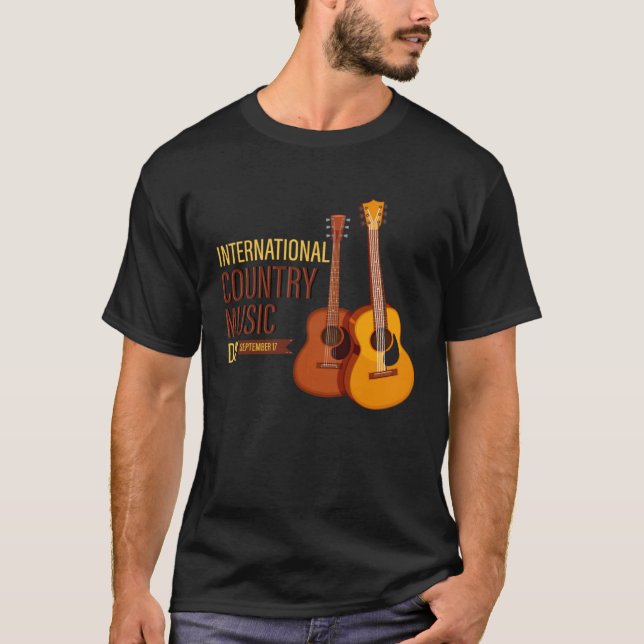 International country music day  Guitar T-Shirt (Vorderseite)