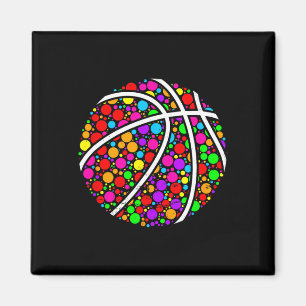 International Dot Day Fun Colored Bysketbyll Polka Magnet