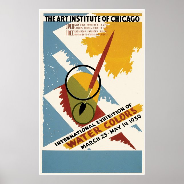 International Exhibition of Watercolors Poster (Vorne)