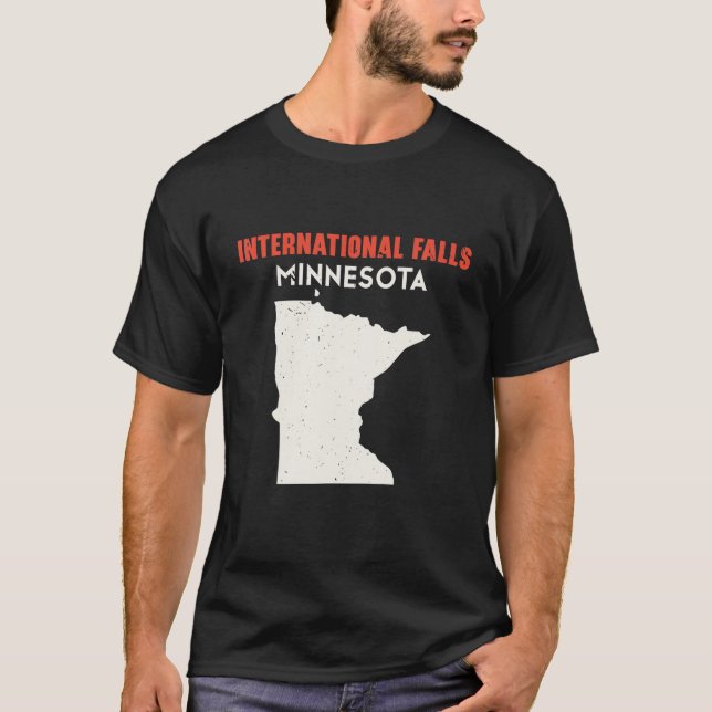 International Falls Minnesota USA Staat America Tr T-Shirt (Vorderseite)