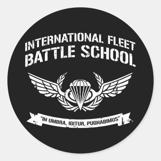 International Fleet Battle School Ender Runder Aufkleber (Vorderseite)