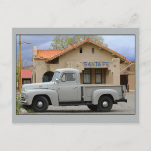 International Harvester L-110 Truck Santa Fe Depot Postkarte