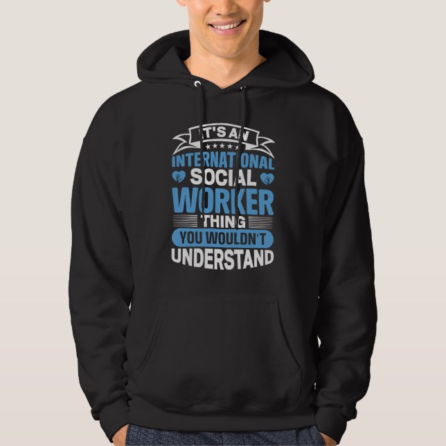 International Social Worker Occupation Job Profess Hoodie (Vorderseite)