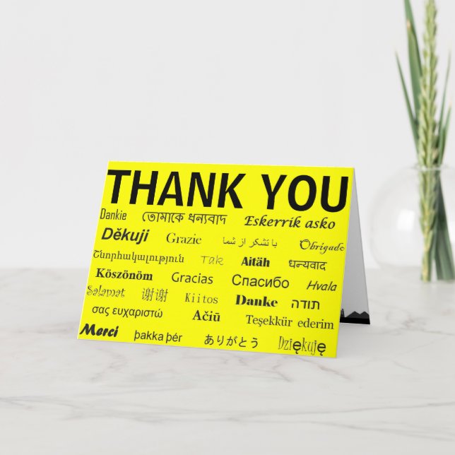 International Thank You Card Dankeskarte (Vorderseite)