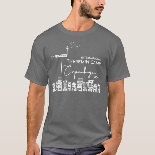 International Theremin Camp - Kopenhagen - Grau T-Shirt (Vorderseite)