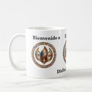 International Unity Flame with World Flags Emblem  Kaffeetasse