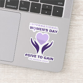 International Women's Day Give To Gain 2026 Aufkleber