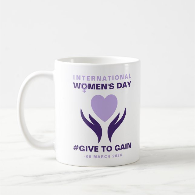 International Women's Day Give To Gain 2026 Kaffeetasse (Links)