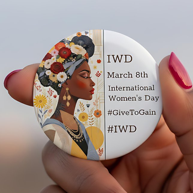 International Women's Day | IWD #GivetoGain Button (Von Creator hochgeladen)