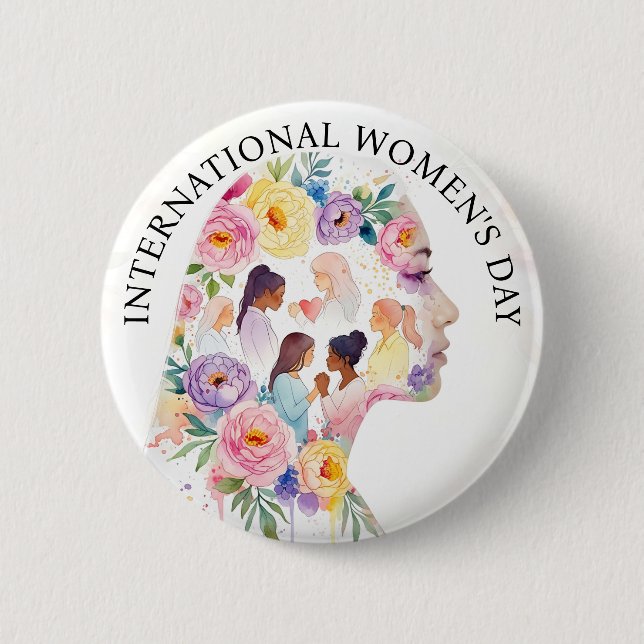 International Women's Day March 8th IWD Button (Vorderseite)