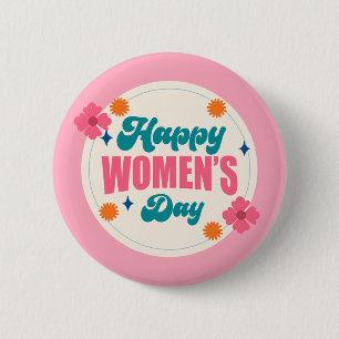 International Women's Day trendy Girly niedlich Bu Button