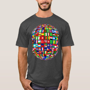 International World Flags  Flags World Map  T-Shirt