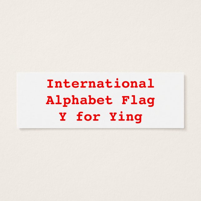 Internationale Alphabet-Flaggen Y (Rückseite)