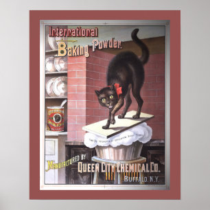 Internationale Backpulver-Vintage Werbung Poster