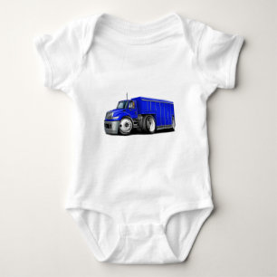 Internationale blaue Lieferung Truck.png Baby Strampler