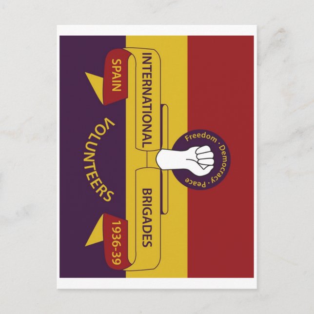 Internationale Brigaden Postkarte (Vorderseite)