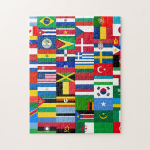 Internationale Flag Collage Puzzle