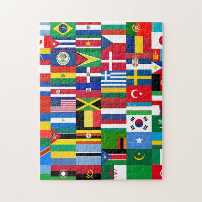 Internationale Flag Collage Puzzle (Vertikal)